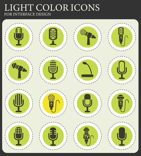 microphone icon set