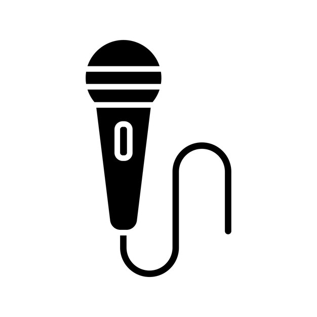 Вектор Шаблон векторного дизайна значка микрофона на белом фоне