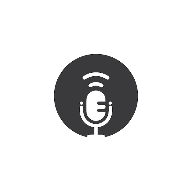 Vector microphone icon vector design template