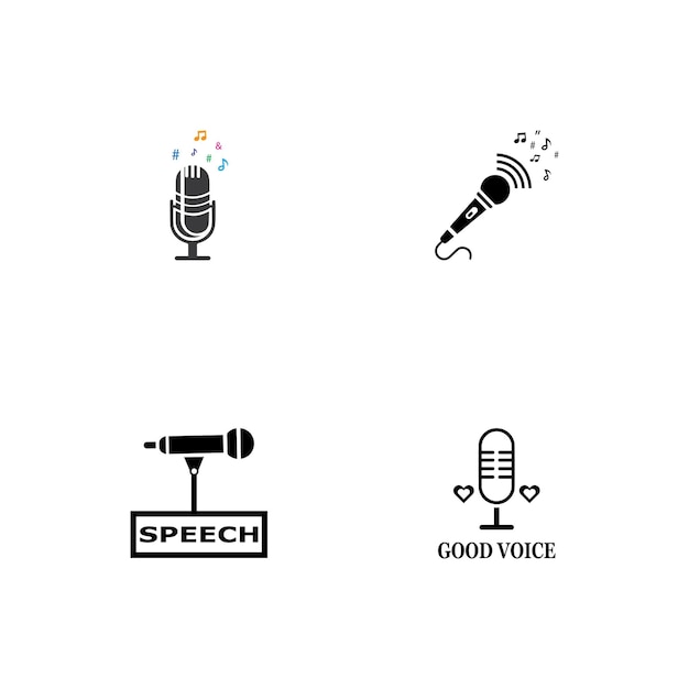 Microphone icon vector design template