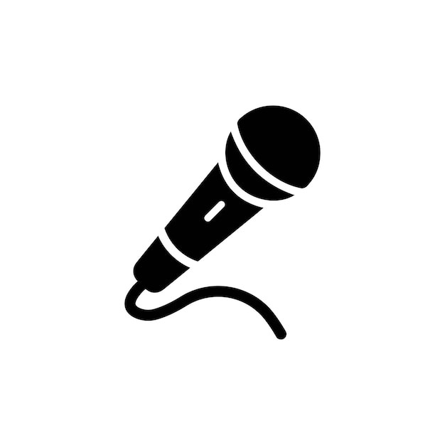 Microphone Icon Vector Illustration Logo Template