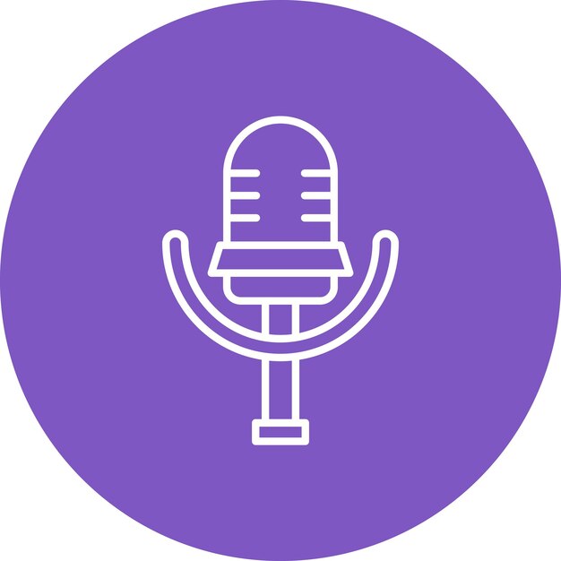 Vector microphone icon vector image can be used for communication and media