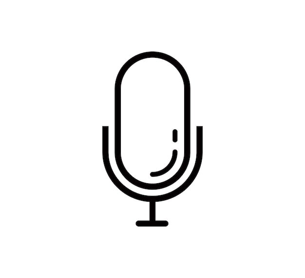 Microphone icon vector logo design template