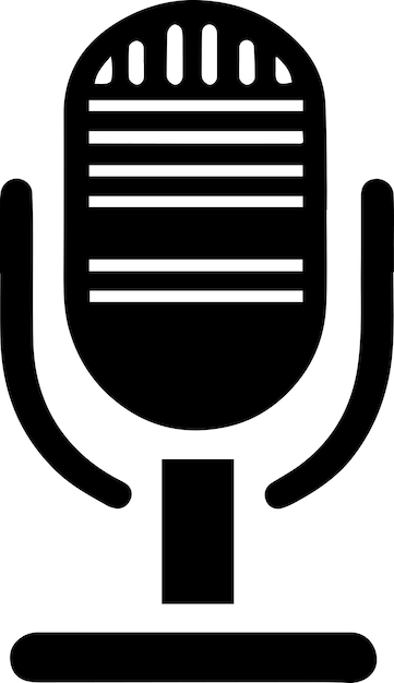 Microphone Icon vector silhouette illustration