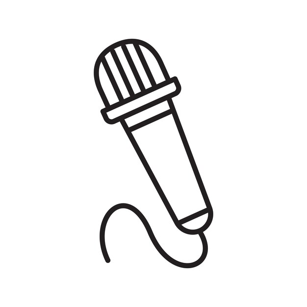 Vector microphone icon vector template logo trendy collection flat design