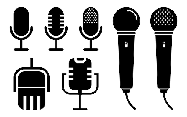 Vector microphone icons