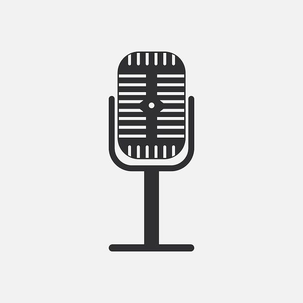 Microphone isolated on white background vector illustration