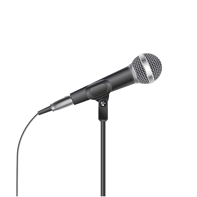 Microphone isolated on white background