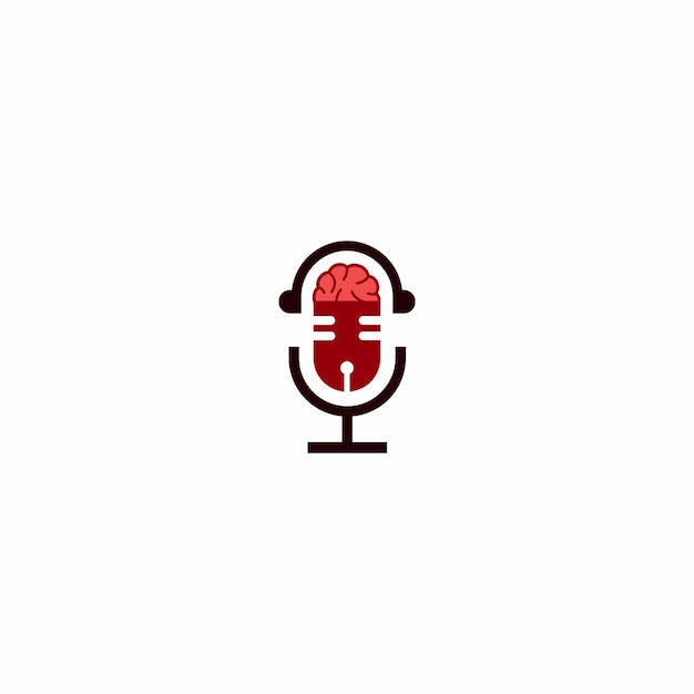 microphone logo design, podcast logo