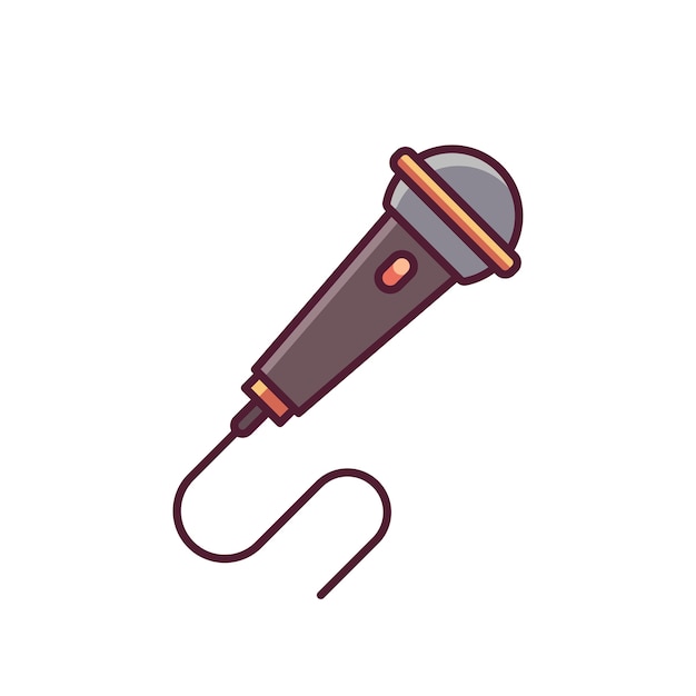 Microphone minimal icon design vector illustration