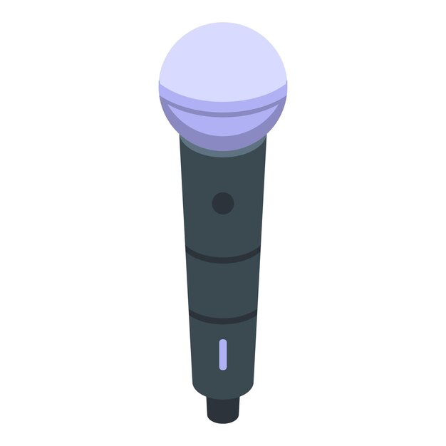 Vector microphone sound icon isometric vector video edit content production