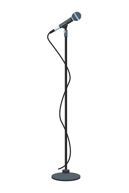 Microphone on stand