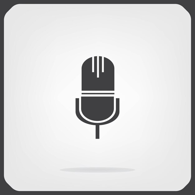 Microphone symbol Vector illustration on blue background Eps 10