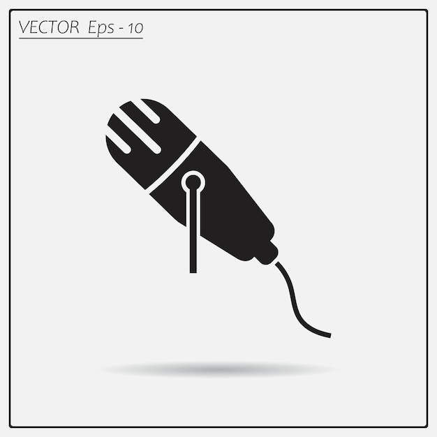 Microphone symbol Vector illustration on a light background Eps 10
