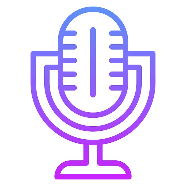 Microphone vector icon illustration of Birthday iconset