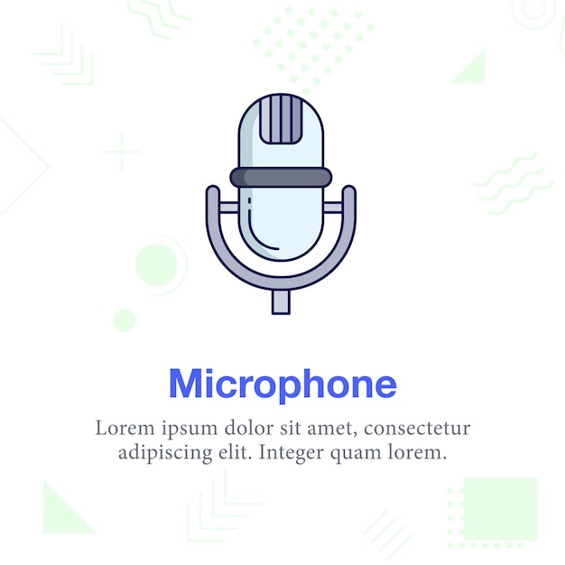 Microphone vector illustration icon