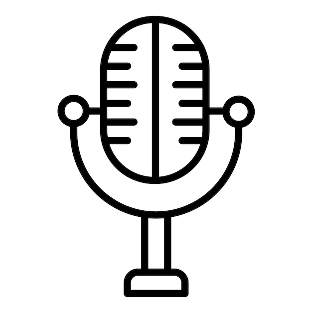 Microphone Vector Illustration Style