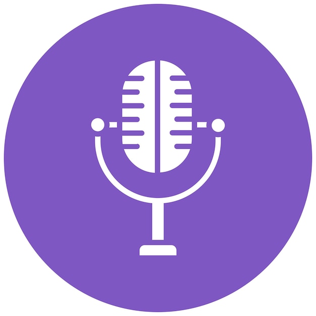 Vector microphone vector illustration style