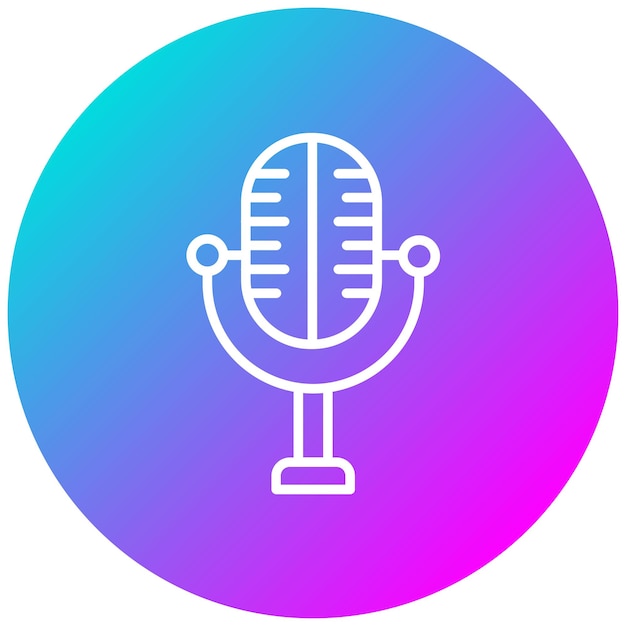 Microphone Vector Illustration Style