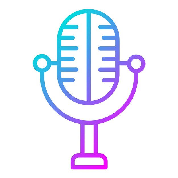 Microphone Vector Illustration Style