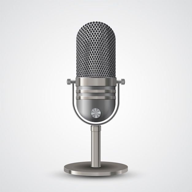 Vector microphone on white