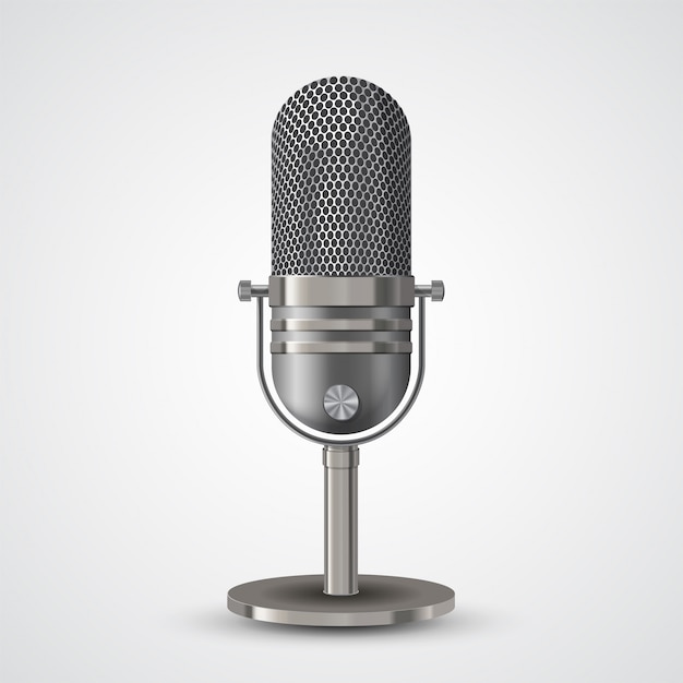 Microphone on white