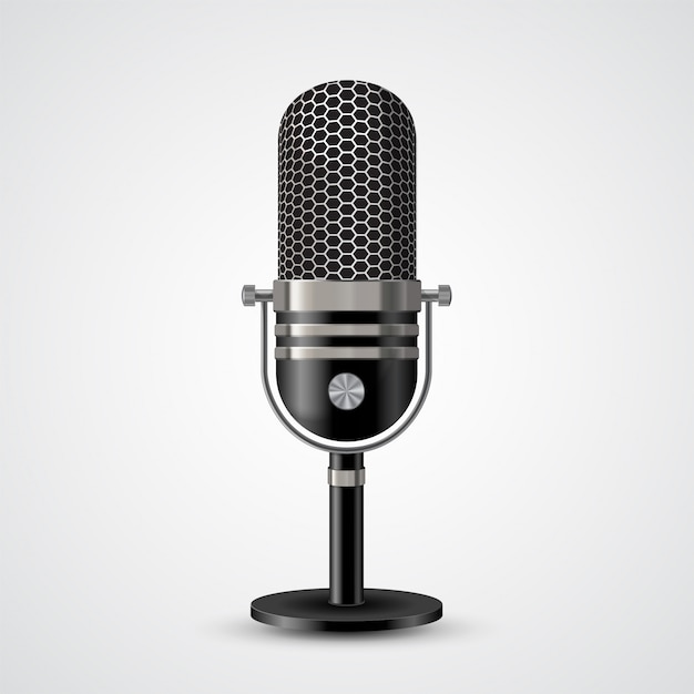 Vector microphone on white