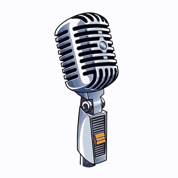 A microphone with a yellow tag on it