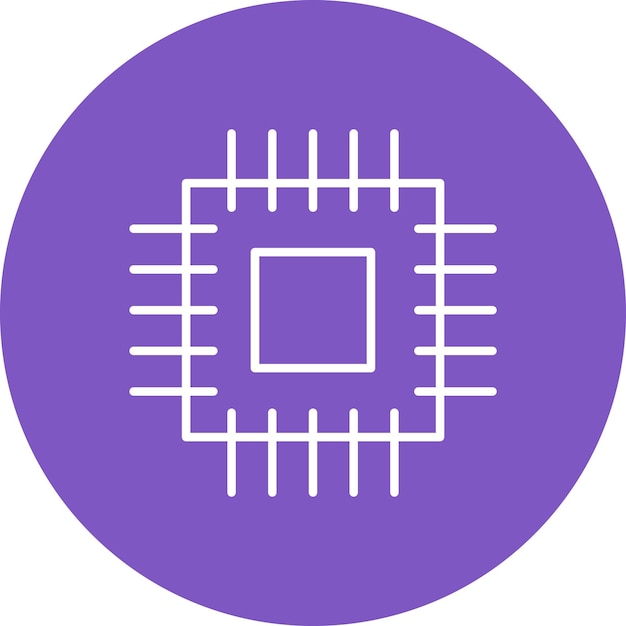 Vector microprocessor icon vector image can be used for computer and hardware