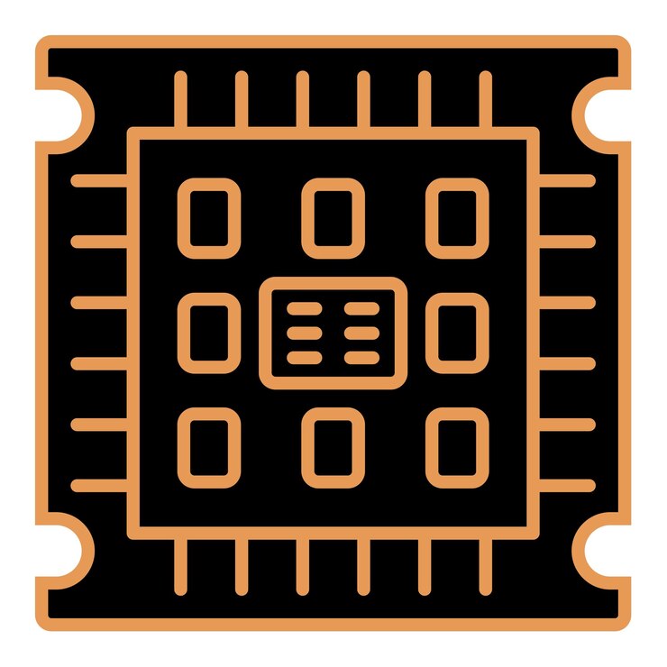 Vector microprocessor icon
