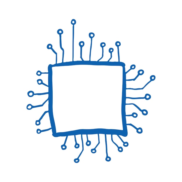 Illustrazione del microprocessore aspetto del microcontrollore