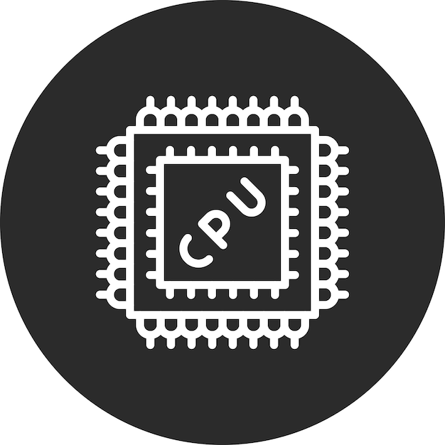 Микропроцессорная векторная икона иллюстрации набора иконок компьютера и оборудования
