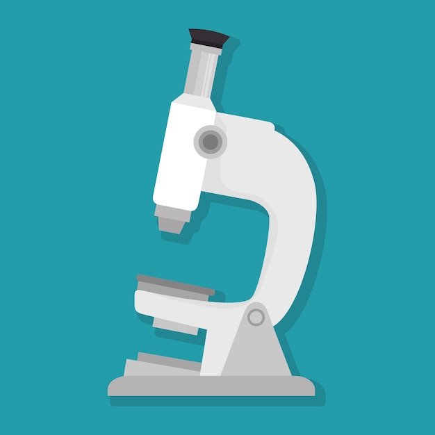 microscoop lab apparaat geïsoleerd pictogram vector illustratie ontwerp