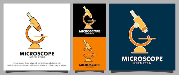 Microscoop logo ontwerpsjabloon