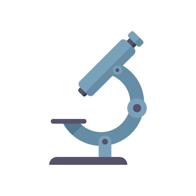 Microscoop pictogram platte vector Labonderzoek Genetische apparatuur geïsoleerd
