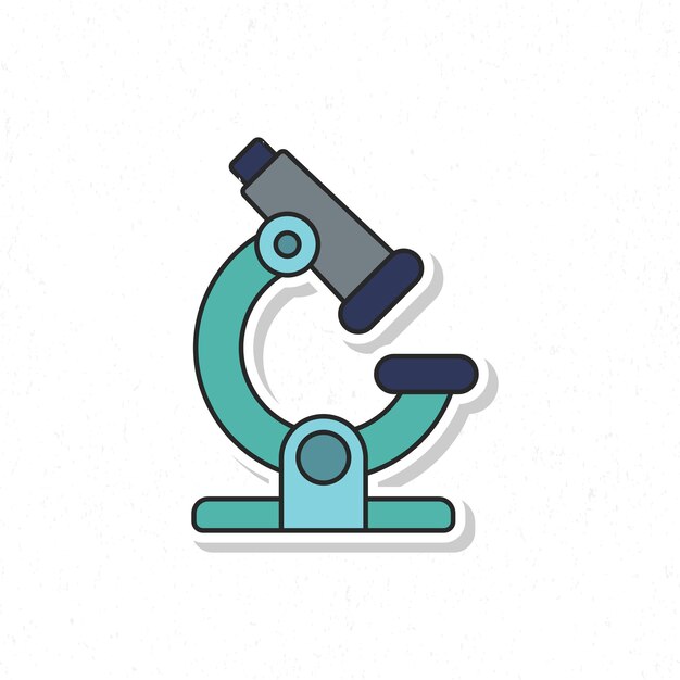 Vector microscope flat icon design