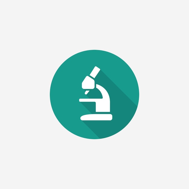 Microscope flat style vector icon. Research equipment flat illustration.