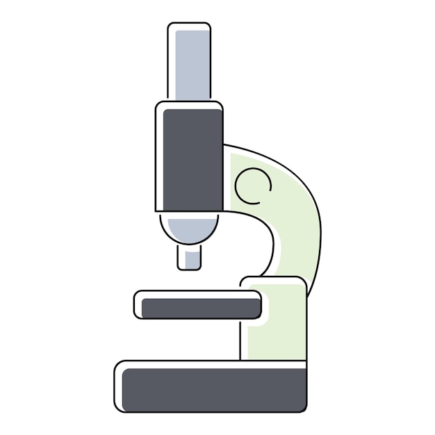 Vector microscope icon flat illustration of microscope vector icon for web isolated on white background