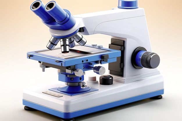 Microscope isolated on plain background