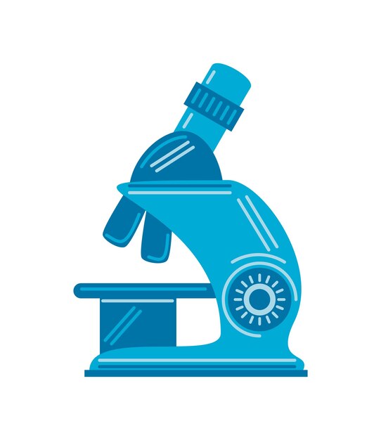 Vector microscope laboratory icon isolated design