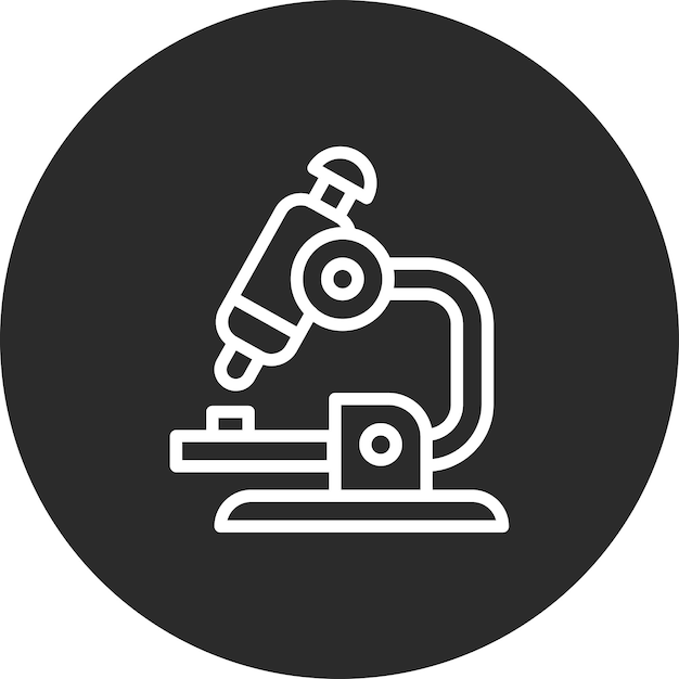 Икона микроскопа векторная иллюстрация образовательного набора икон