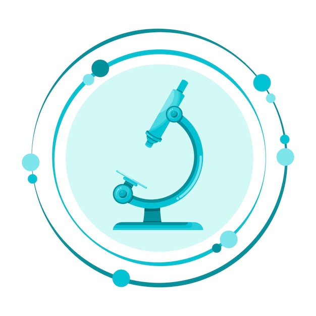 Vector microscope vector illustration graphic science icon symbol