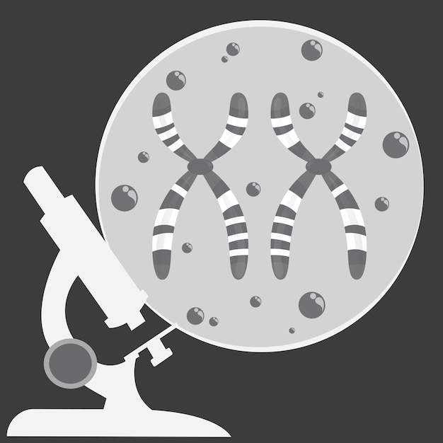 Microscopic genome research science vector illustration graphic isolated