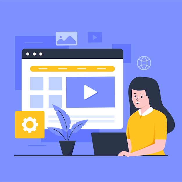 microsite illustration design concept. illustration for websites, landing pages, mobile applications, posters and banners