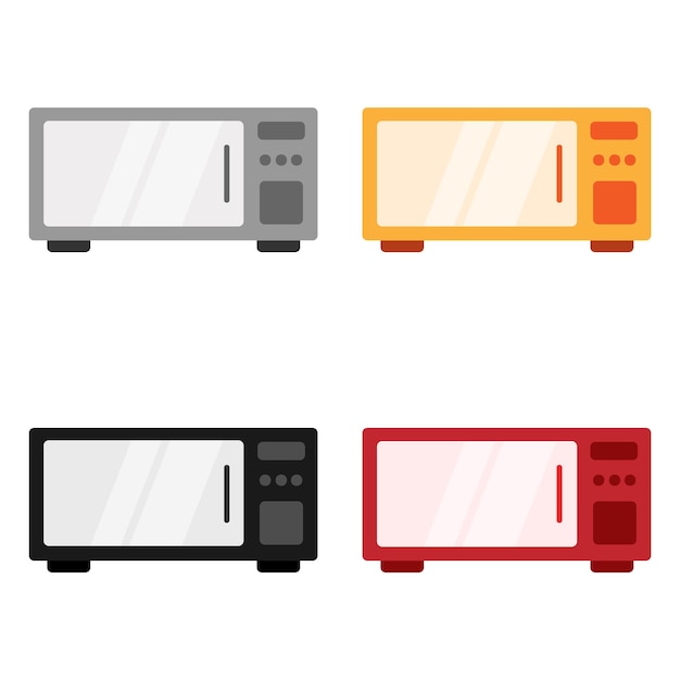 Vector microwave icon in flat style illustration