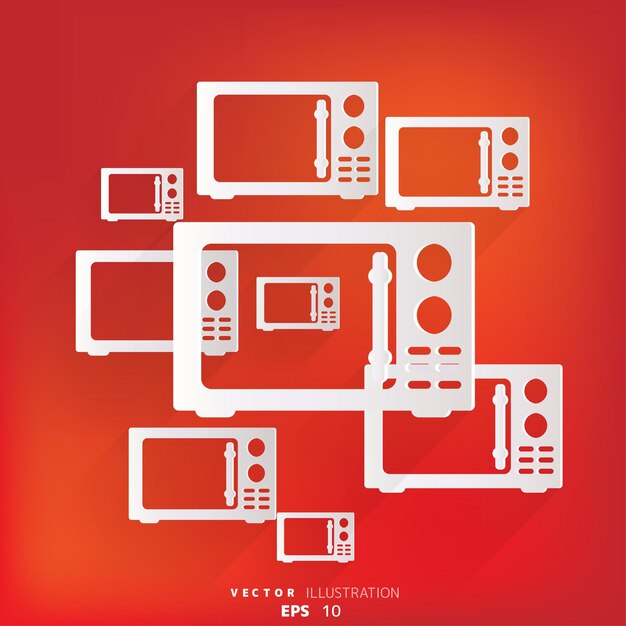 Microwave icon kitchen equipment