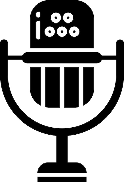 미코솔리드 고체 글리프 터 일러스트레이션