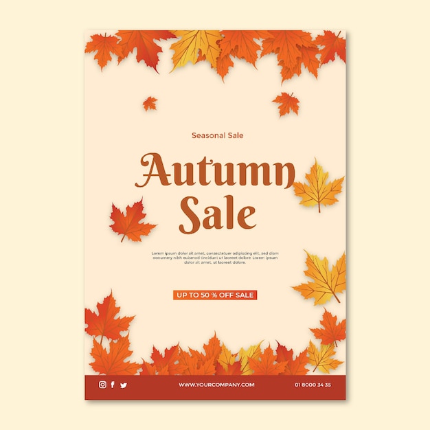 Mid autumn a5 flyer template