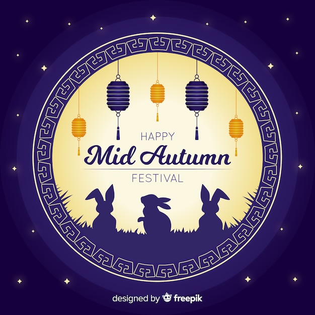 Vector mid autumn festival background concept