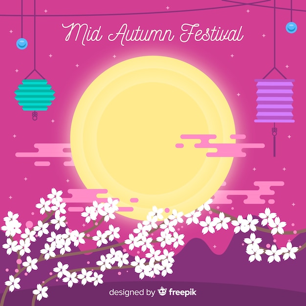 Mid autumn festival background